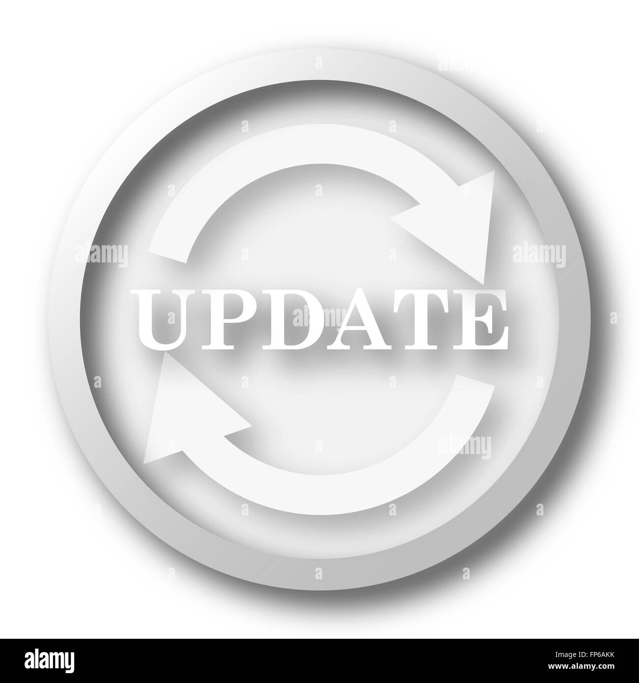Update icon. Internet button on white background Stock Photo - Alamy