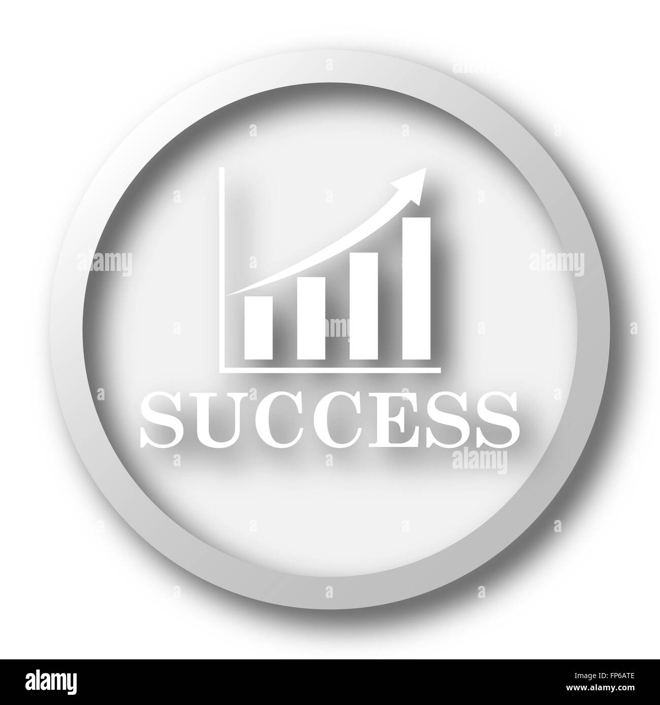 Success icon. Internet button on white background Stock Photo - Alamy
