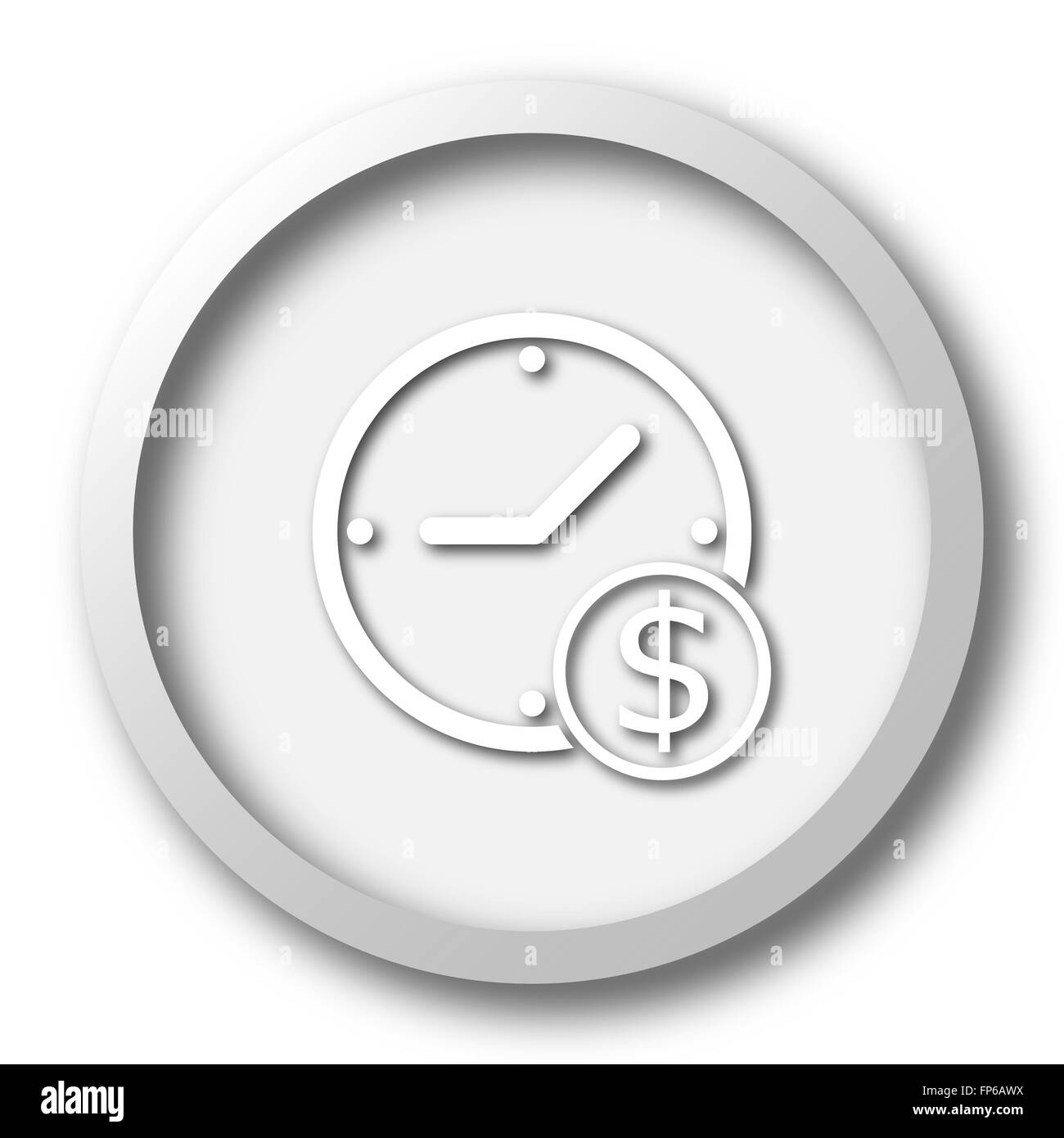 Time is money icon. Internet button on white background Stock Photo - Alamy