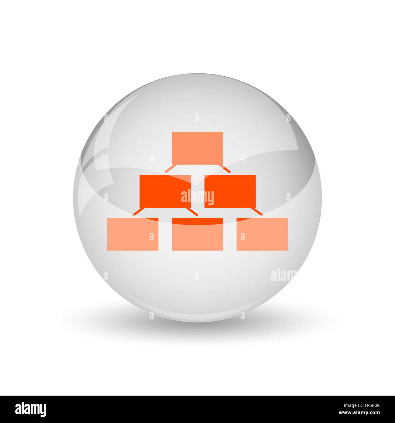 Organizational chart icon. Internet button on white background Stock ...