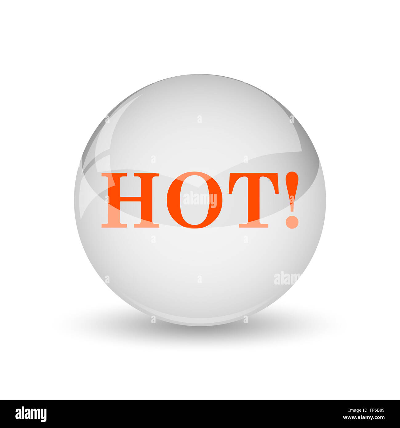 Hot icon. Internet button on white background Stock Photo - Alamy