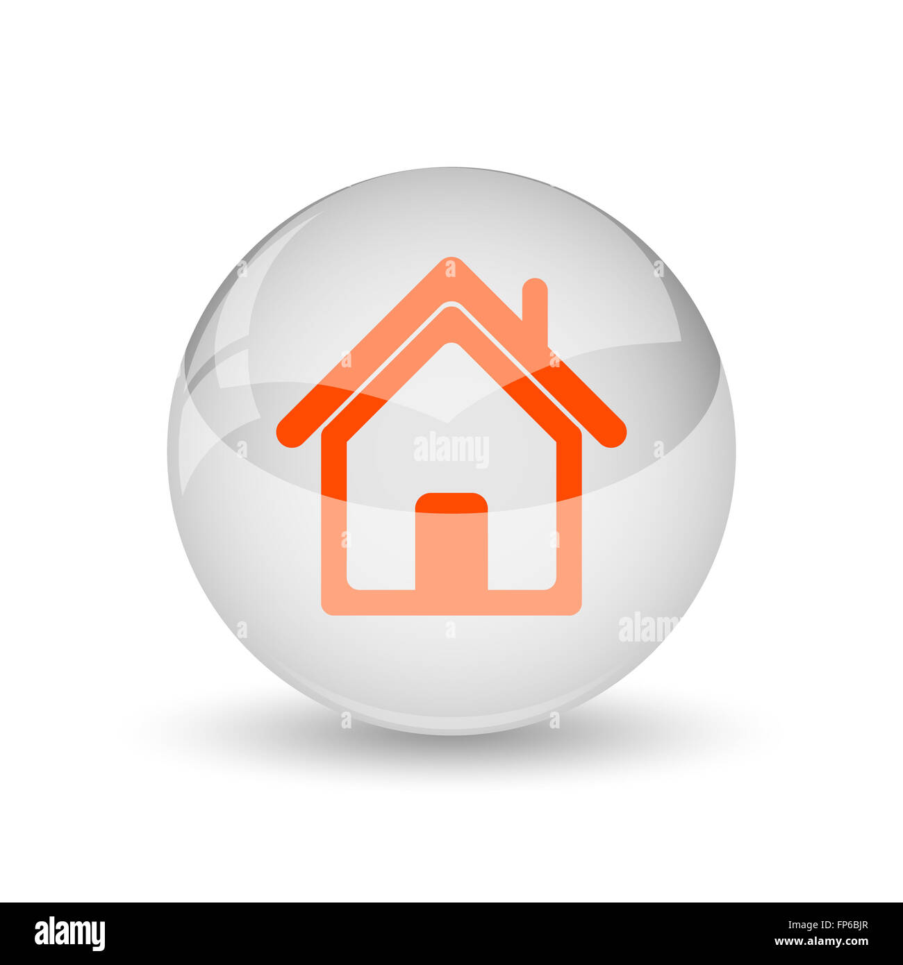 Home icon. Internet button on white background Stock Photo - Alamy