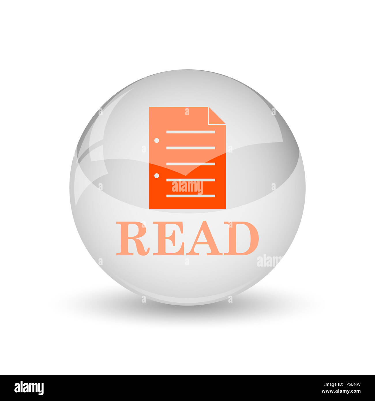 Read icon. Internet button on white background Stock Photo - Alamy