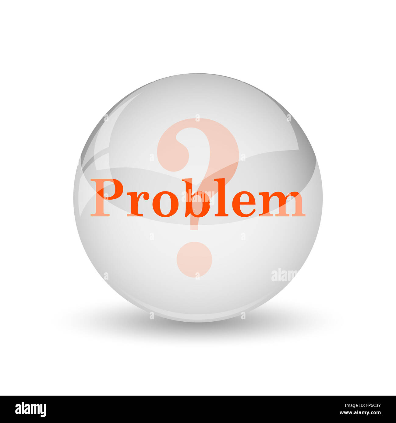 Problem icon. Internet button on white background Stock Photo - Alamy