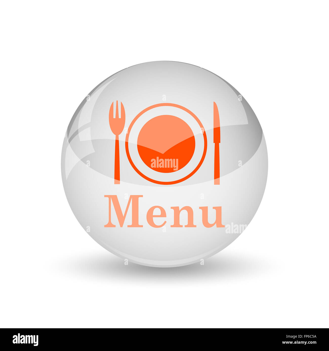Menu icon. Internet button on white background Stock Photo - Alamy