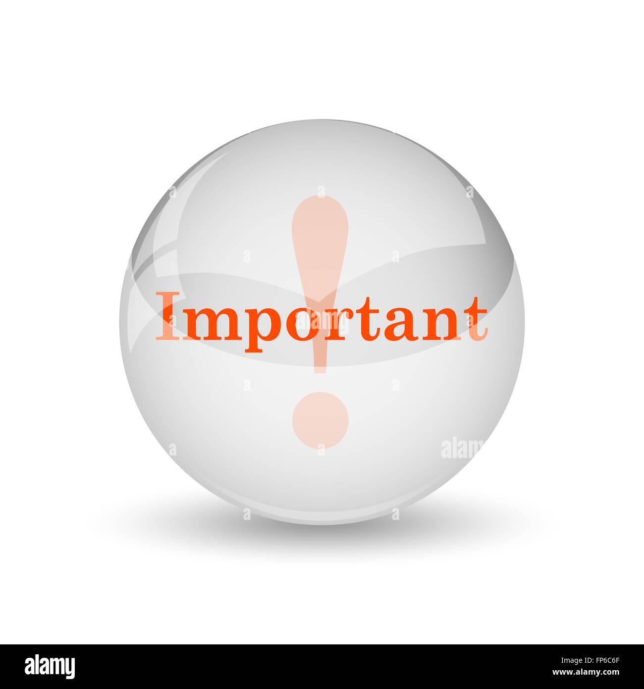 Important icon. Internet button on white background Stock Photo - Alamy