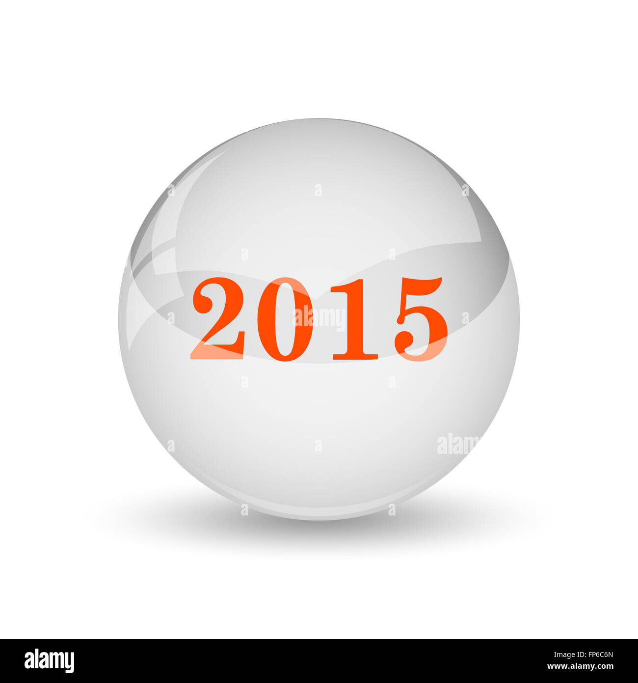Year 2015 icon. Internet button on white background Stock Photo - Alamy