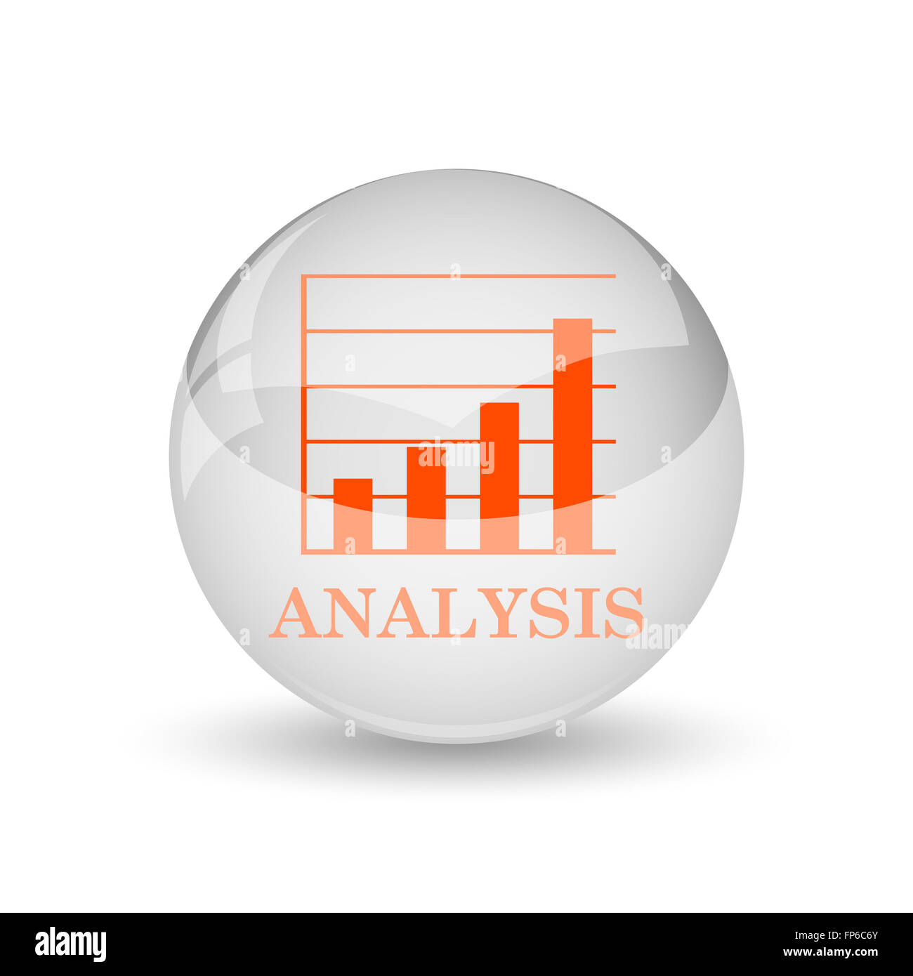 Analysis icon. Internet button on white background Stock Photo - Alamy