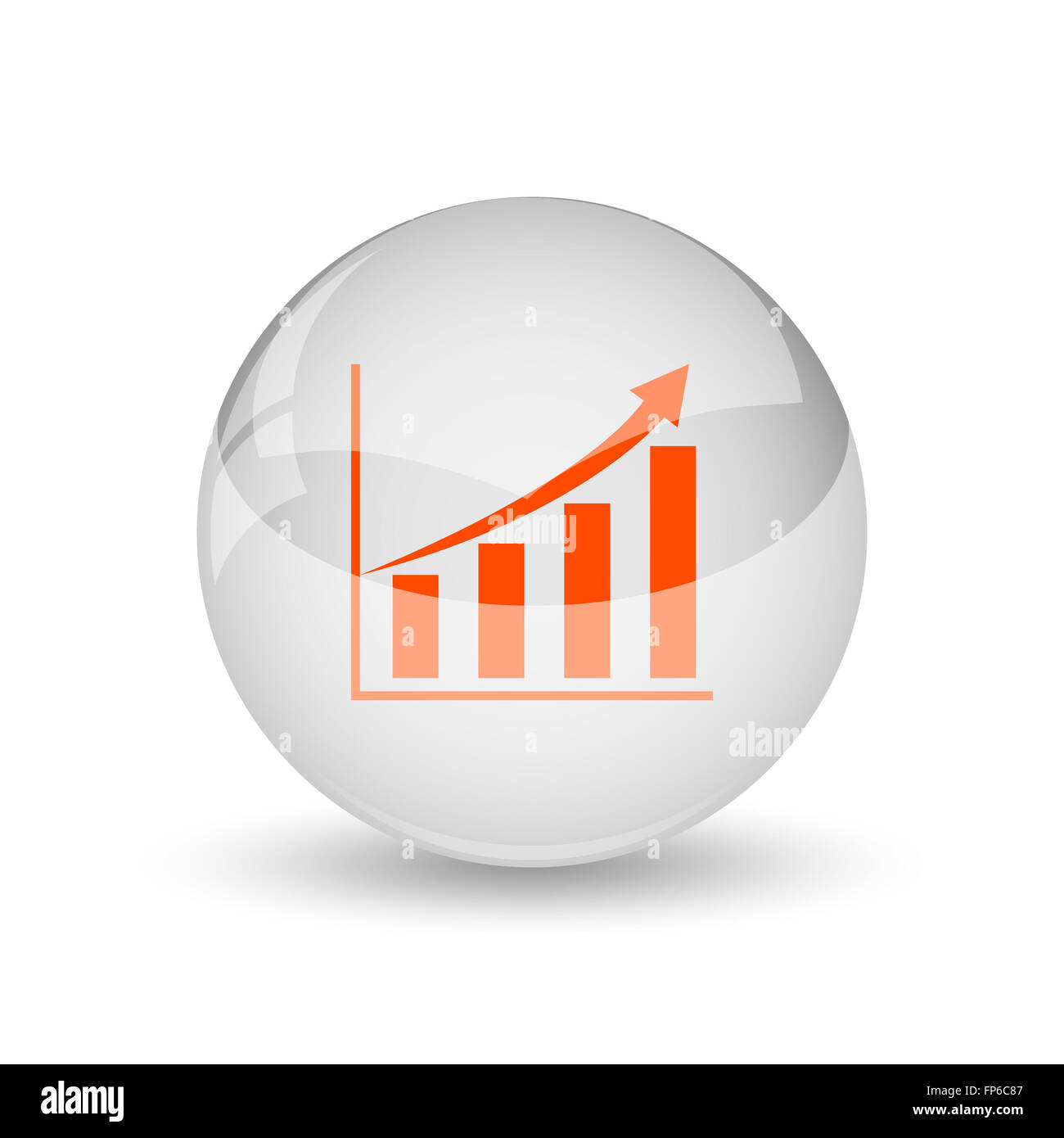 Chart icon. Internet button on white background Stock Photo - Alamy