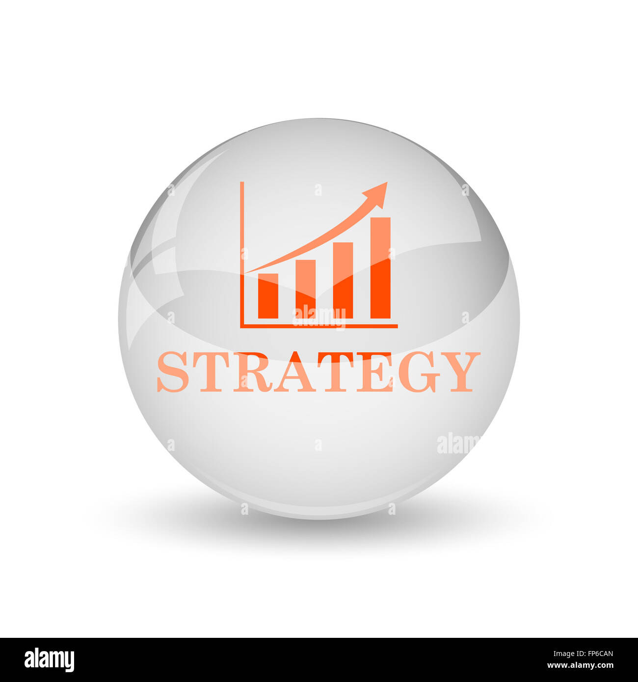 Strategy icon. Internet button on white background Stock Photo - Alamy