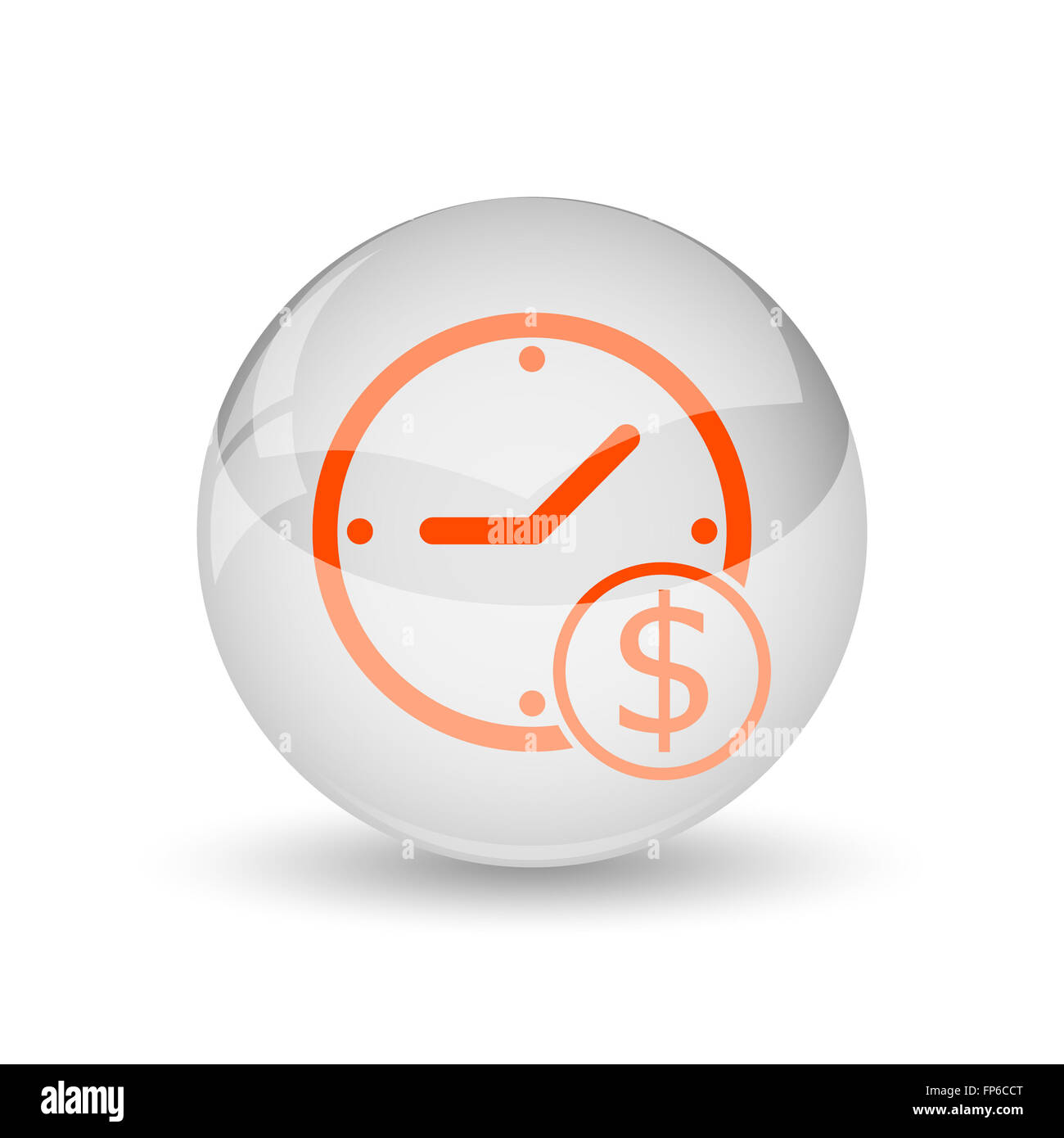 Time is money icon. Internet button on white background Stock Photo - Alamy