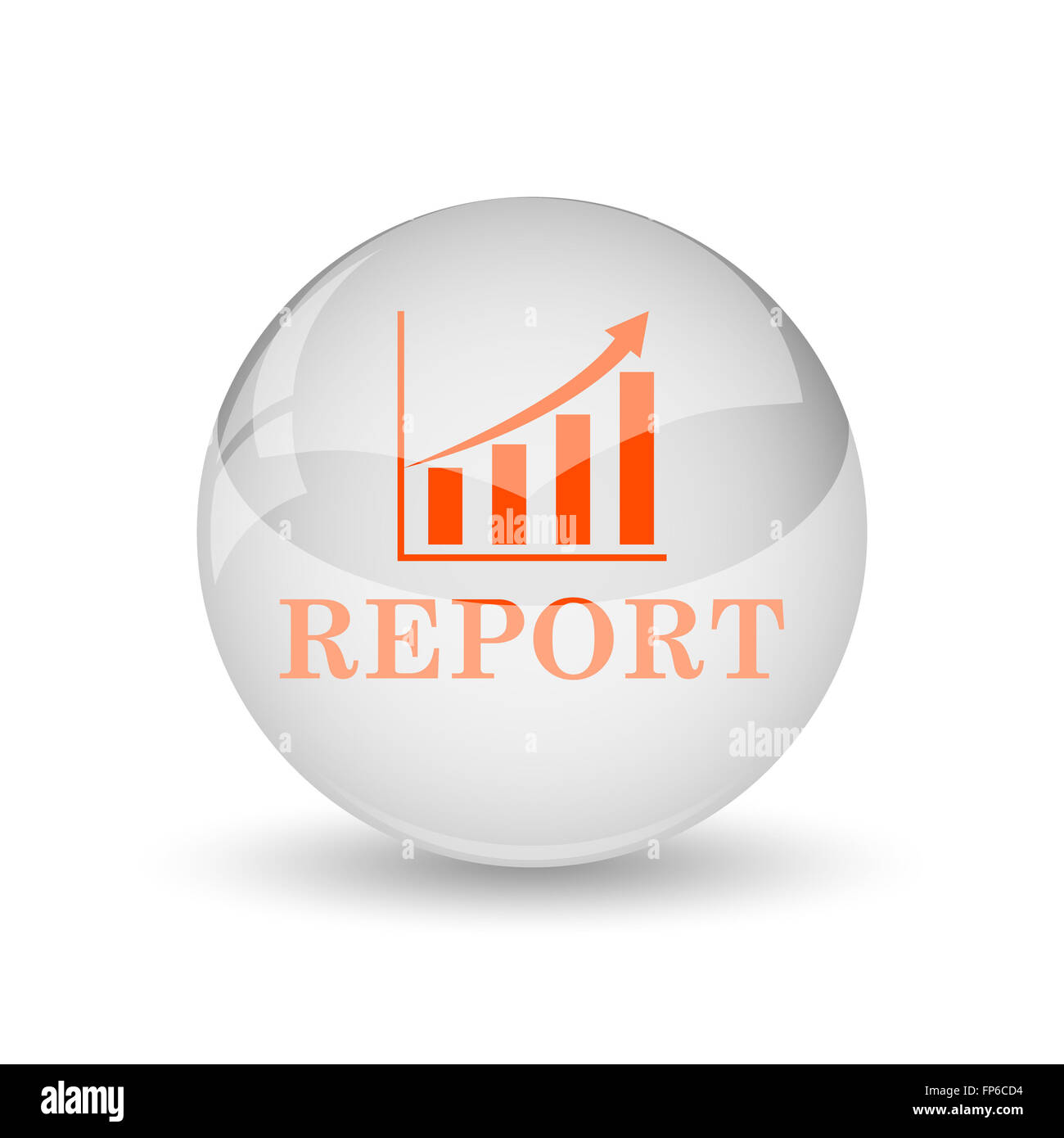 Report icon. Internet button on white background Stock Photo - Alamy
