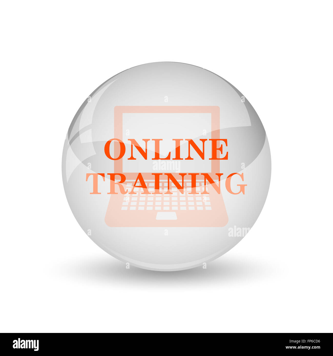 Online training icon. Internet button on white background Stock Photo ...