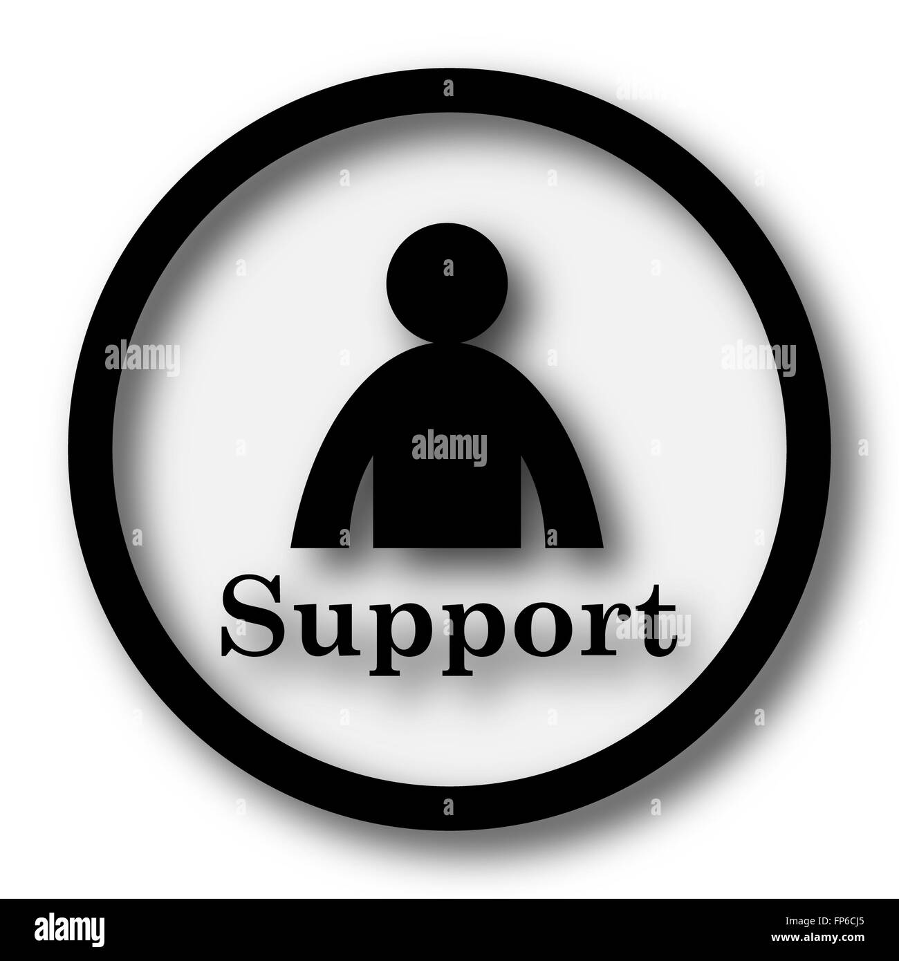 Support icon. Internet button on white background Stock Photo - Alamy