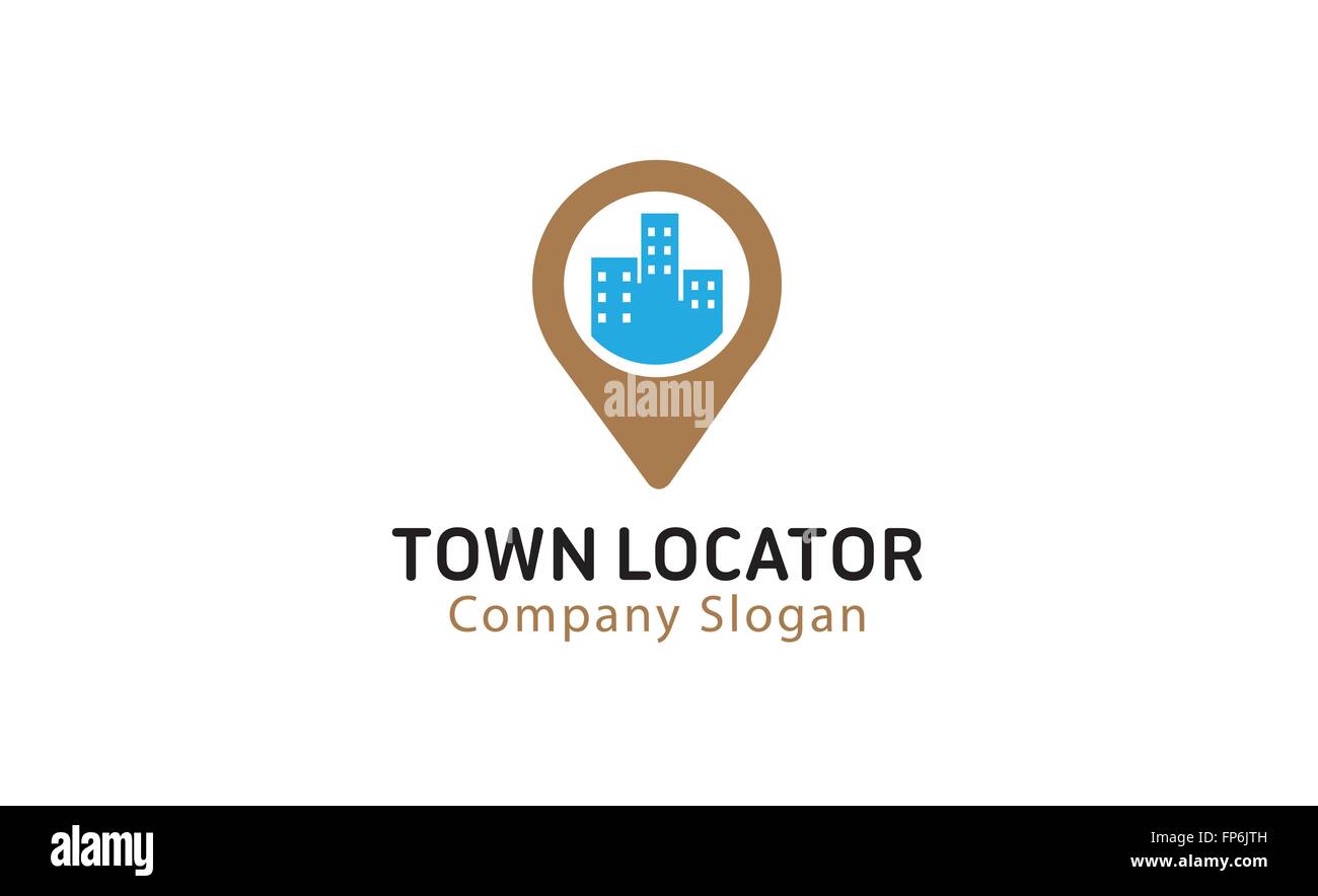 Town Locator Design Illustration Stock Vector