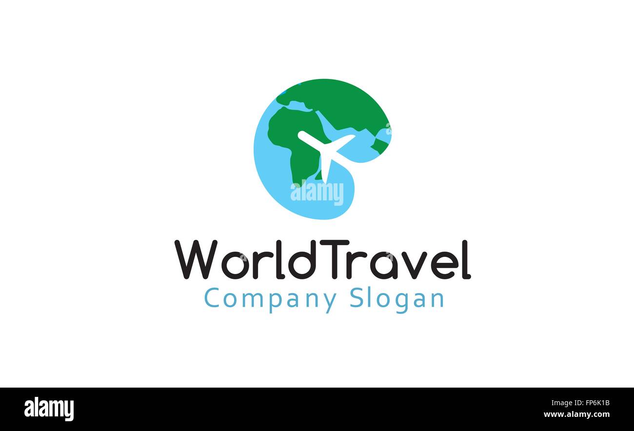 World Travel Logo Vector Symbol Design Illustration Stock Vector