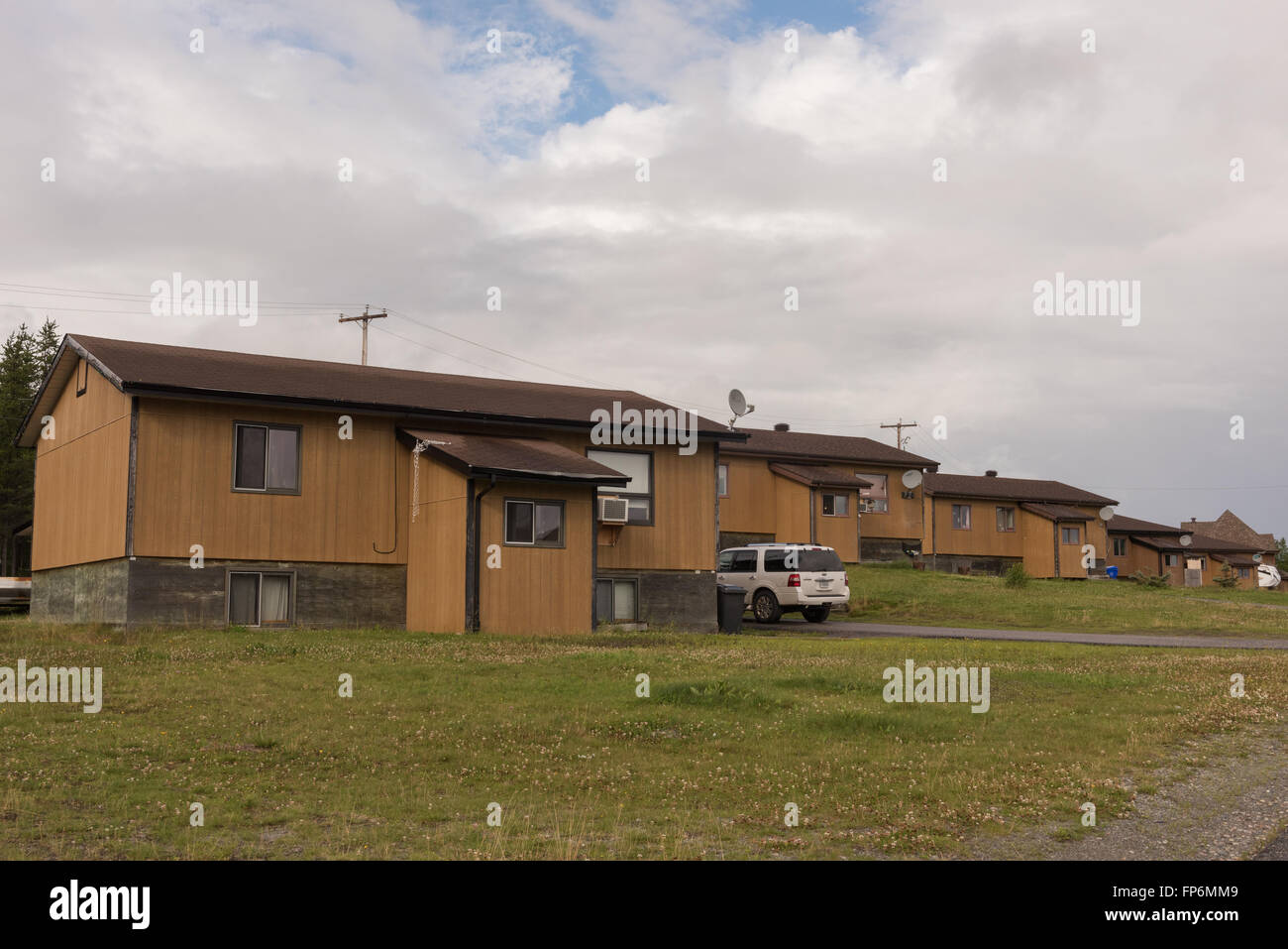 Houses Cree community of OujeBougoumou James Bay Northern Quebec