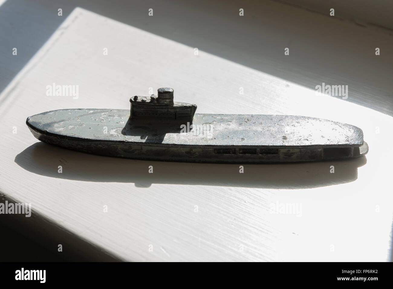 Antique 1930 German lead model of aircraft carrier HMS Hermes Stock ...