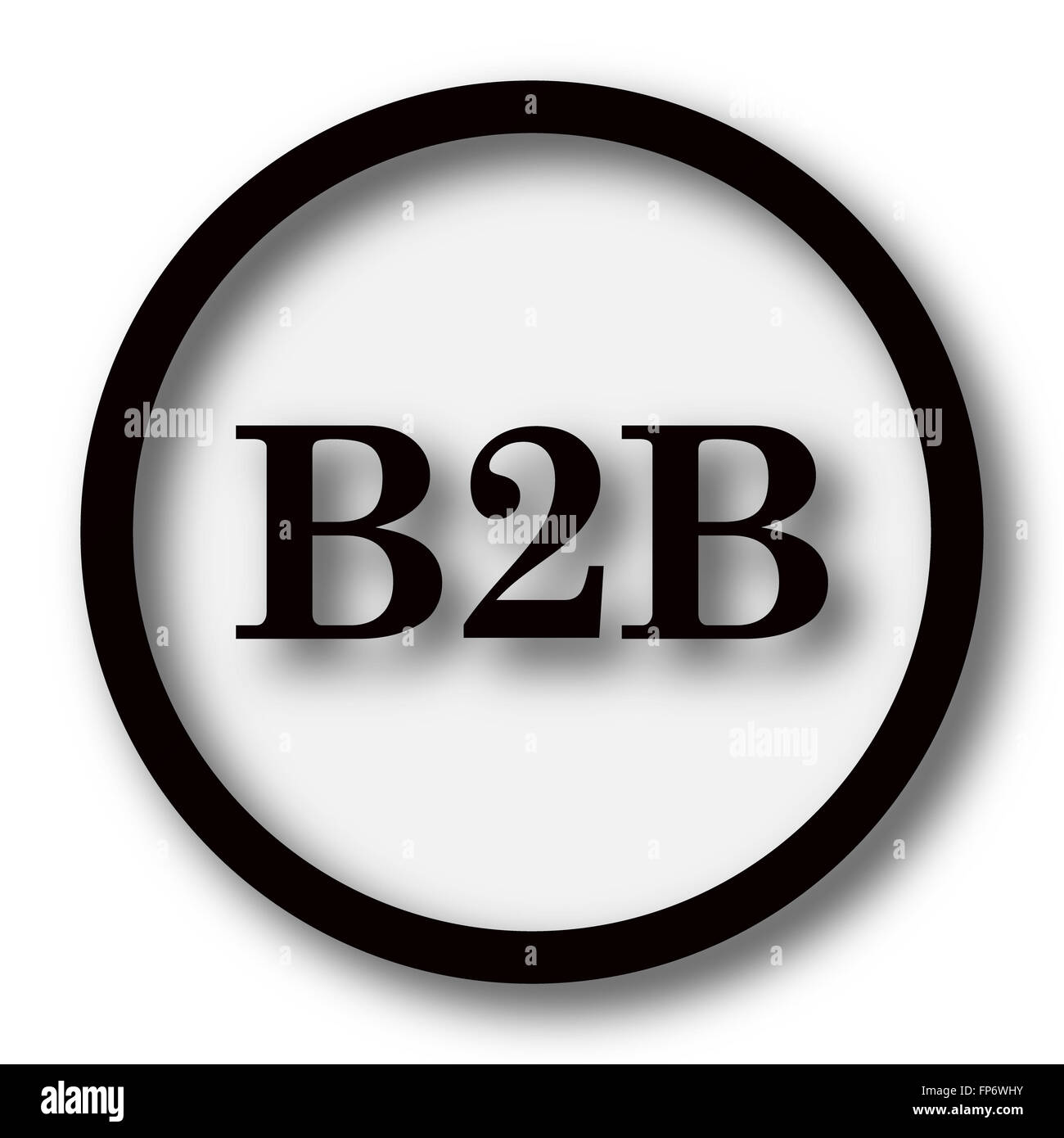 B2B icon. Internet button on white background Stock Photo - Alamy