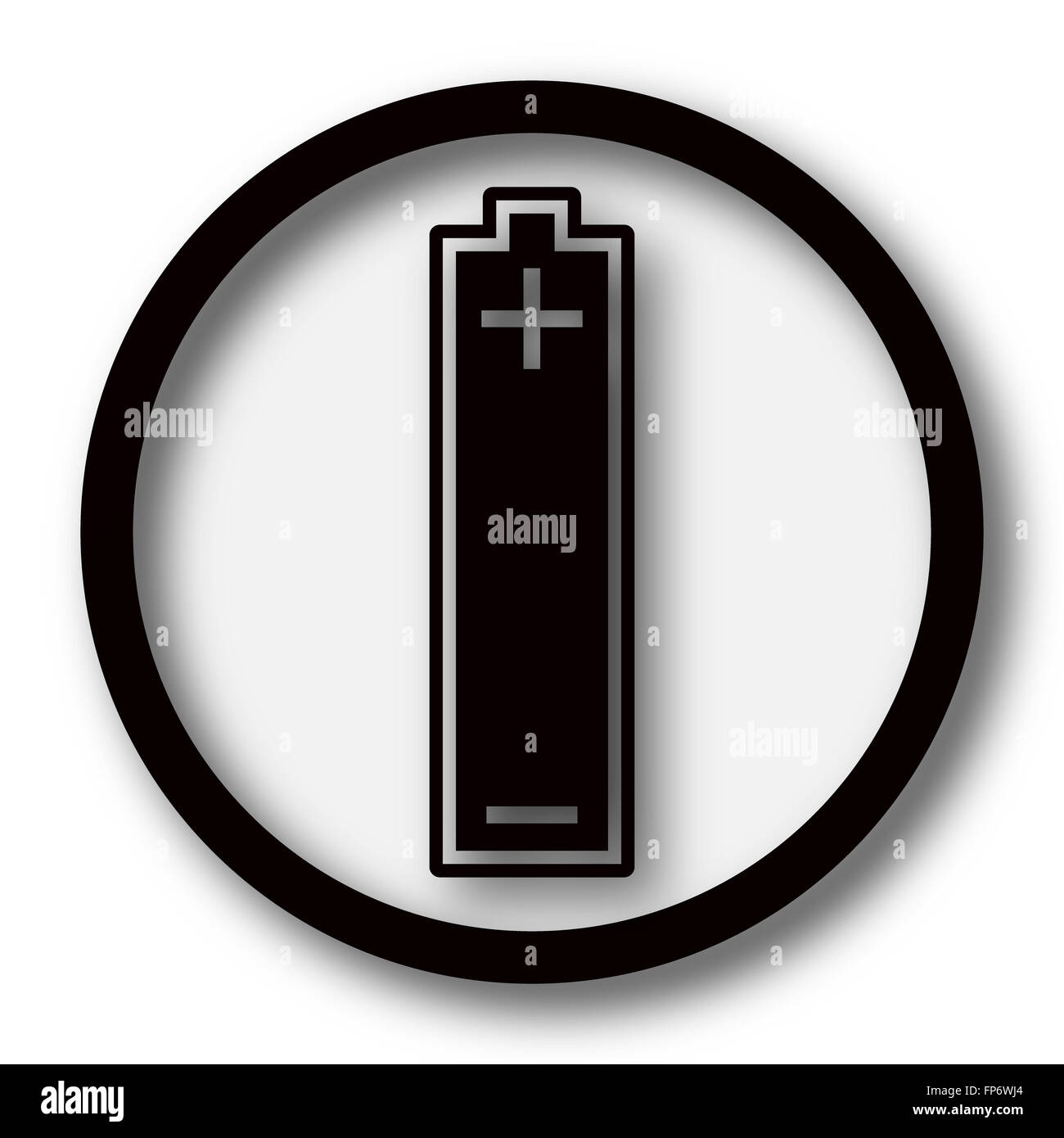 Battery icon. Internet button on white background Stock Photo - Alamy