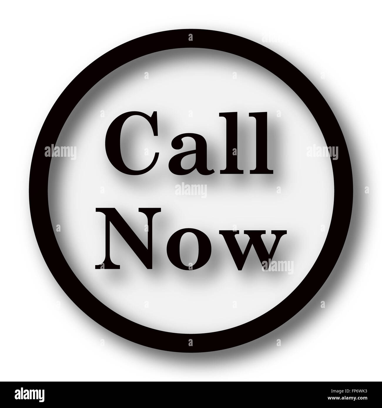 Call now icon. Internet button on white background Stock Photo - Alamy