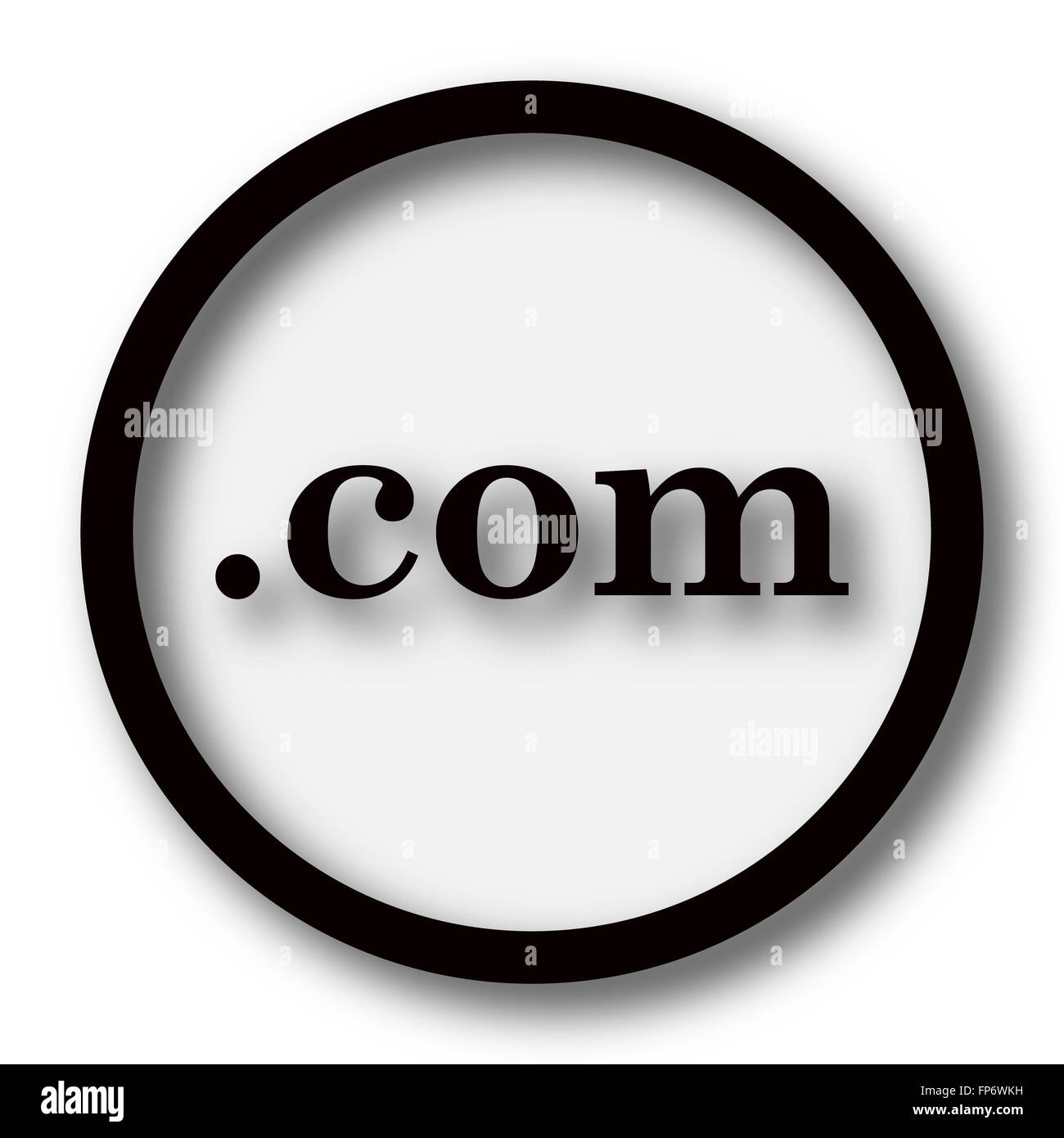 .com icon. Internet button on white background Stock Photo - Alamy