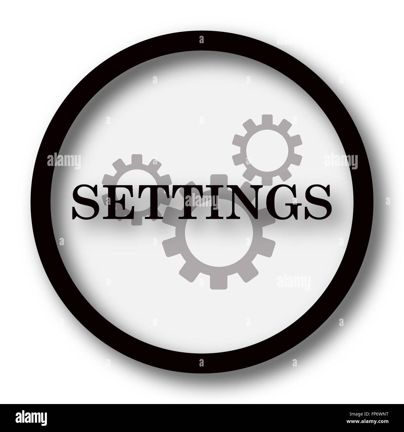 Settings icon. Internet button on white background Stock Photo - Alamy