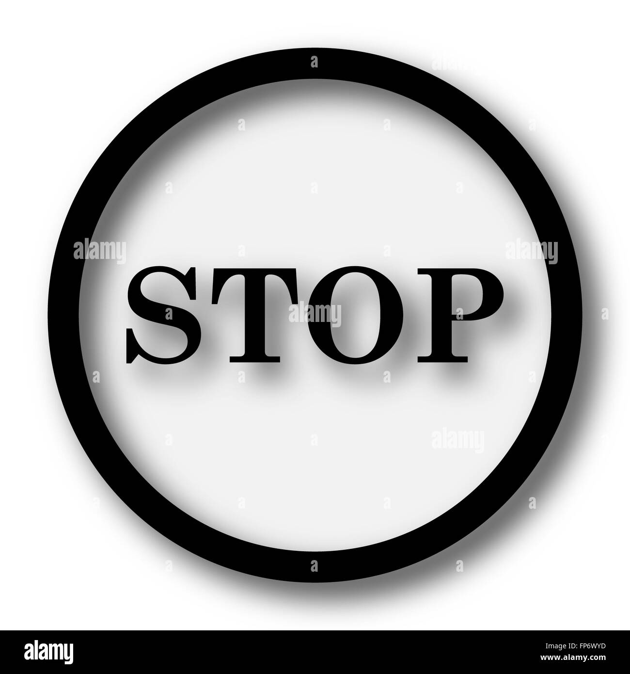Emergency stop switch sign Black and White Stock Photos & Images - Alamy