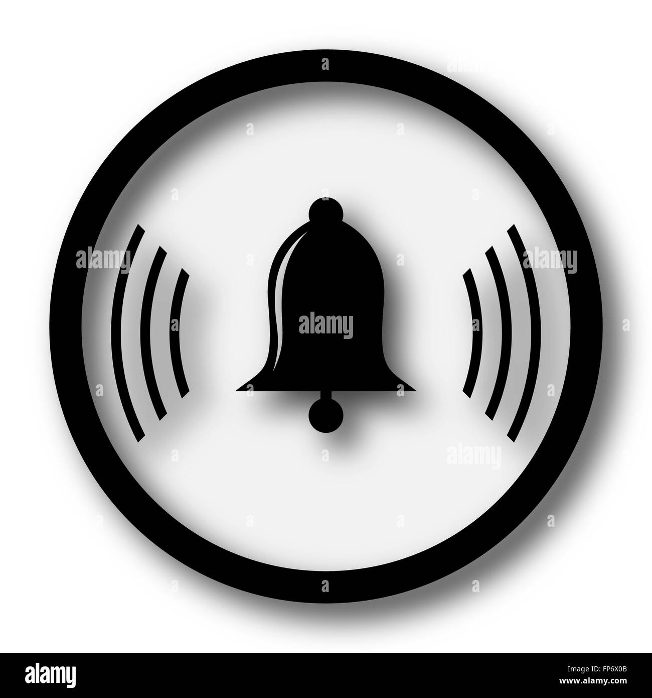 Bell icon. Internet button on white background Stock Photo - Alamy