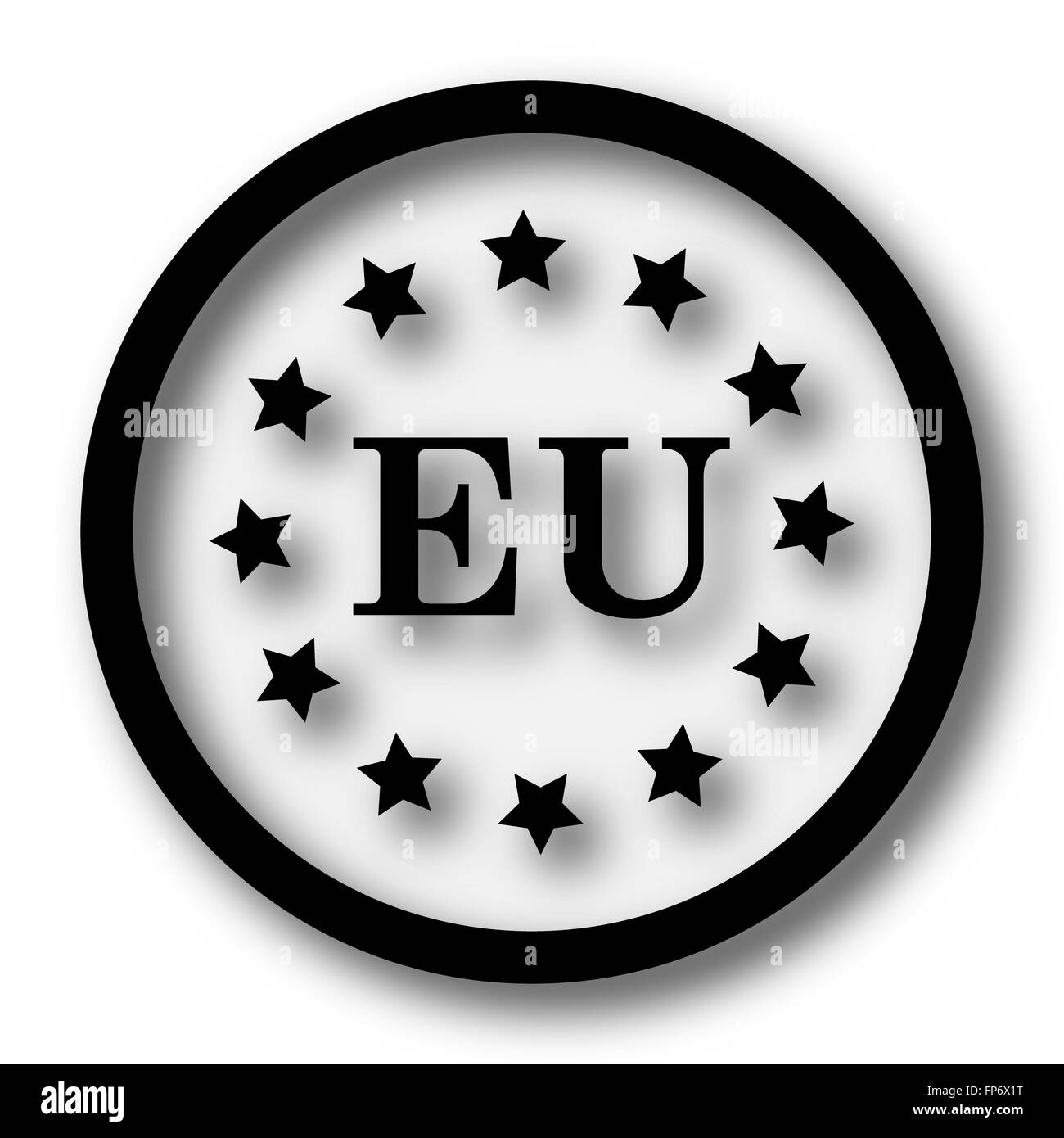 European union icon. Internet button on white background Stock Photo ...