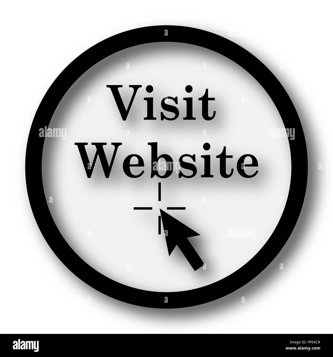 Visit website icon. Internet button on white background Stock Photo - Alamy