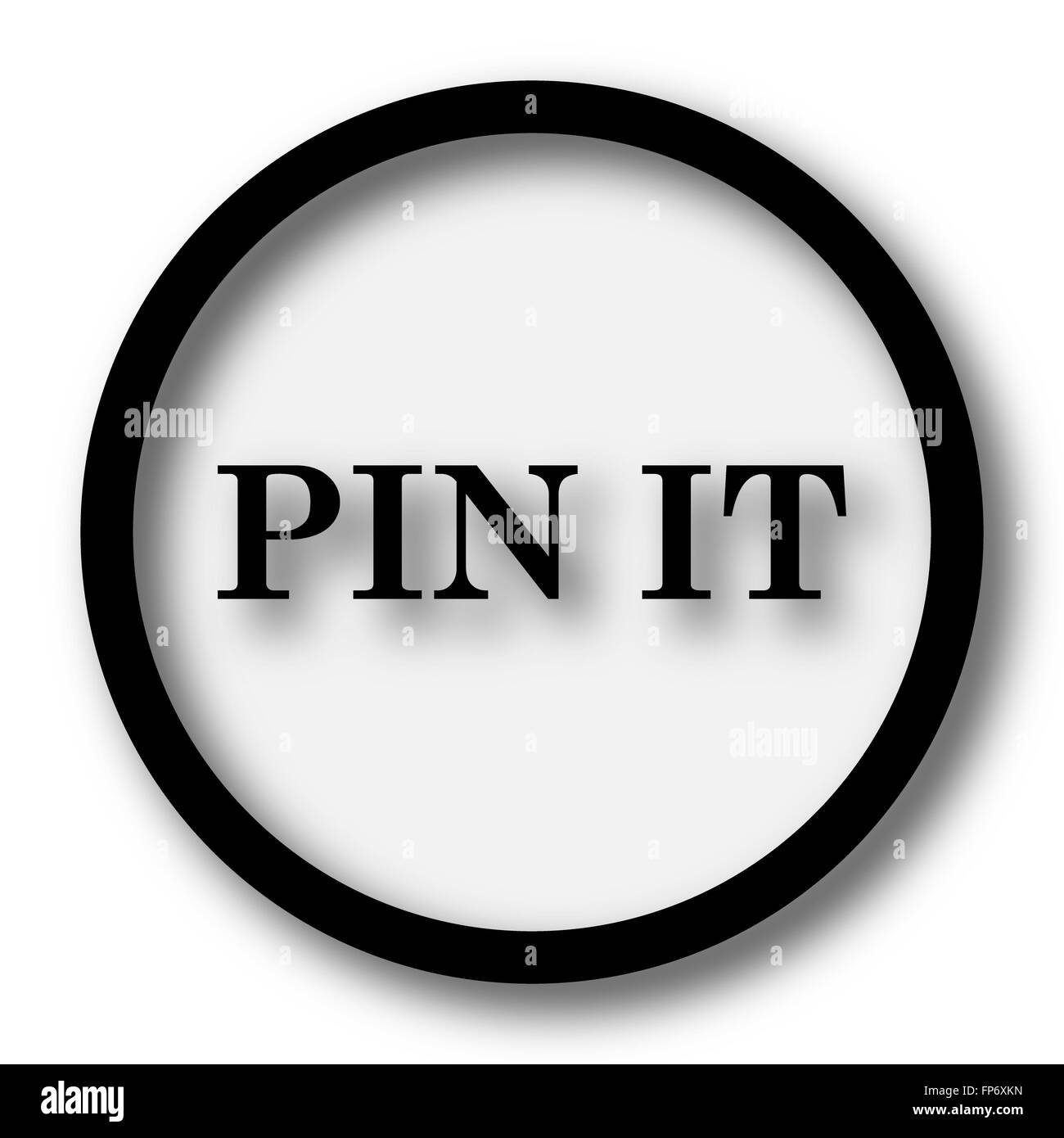 Pin it icon. Internet button on white background Stock Photo - Alamy