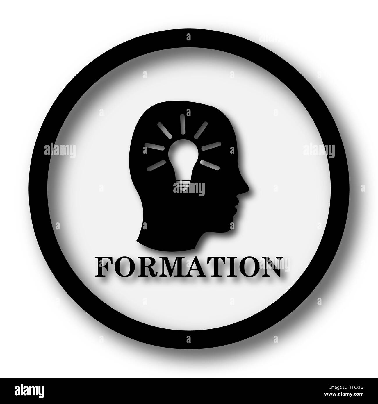 Formation icon. Internet button on white background Stock Photo - Alamy