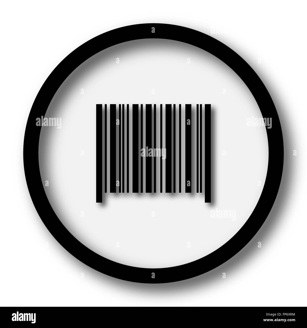 Barcode icon. Internet button on white background Stock Photo - Alamy