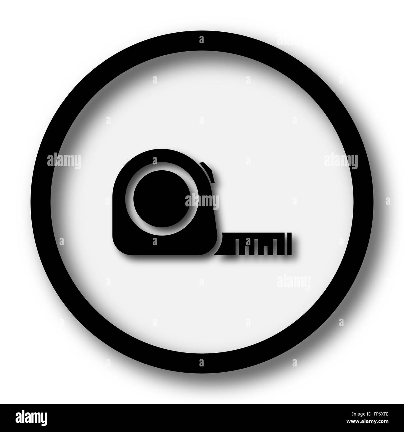 Tape measure icon. Internet button on white background Stock Photo - Alamy