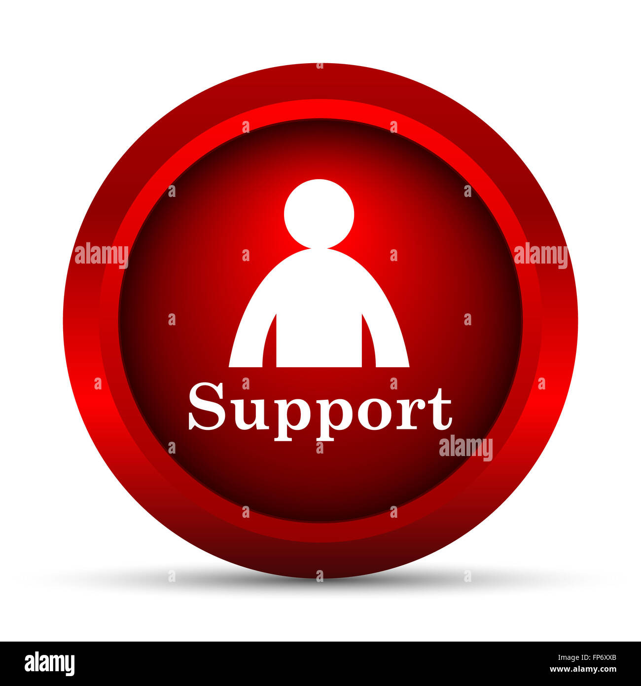 Support icon. Internet button on white background Stock Photo - Alamy