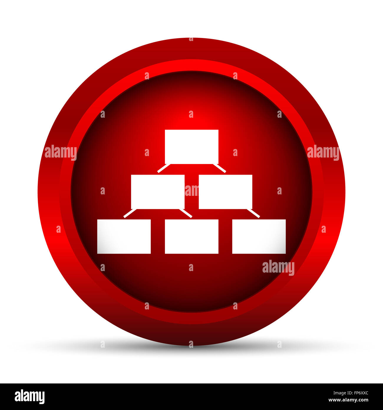 Organizational chart icon. Internet button on white background Stock ...