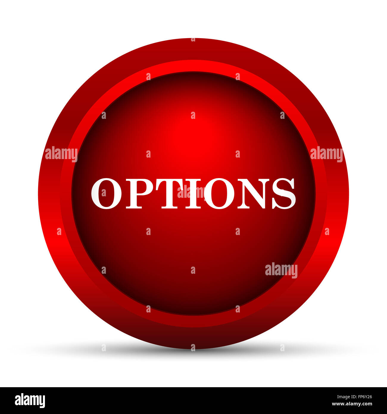 Options icon. Internet button on white background Stock Photo - Alamy