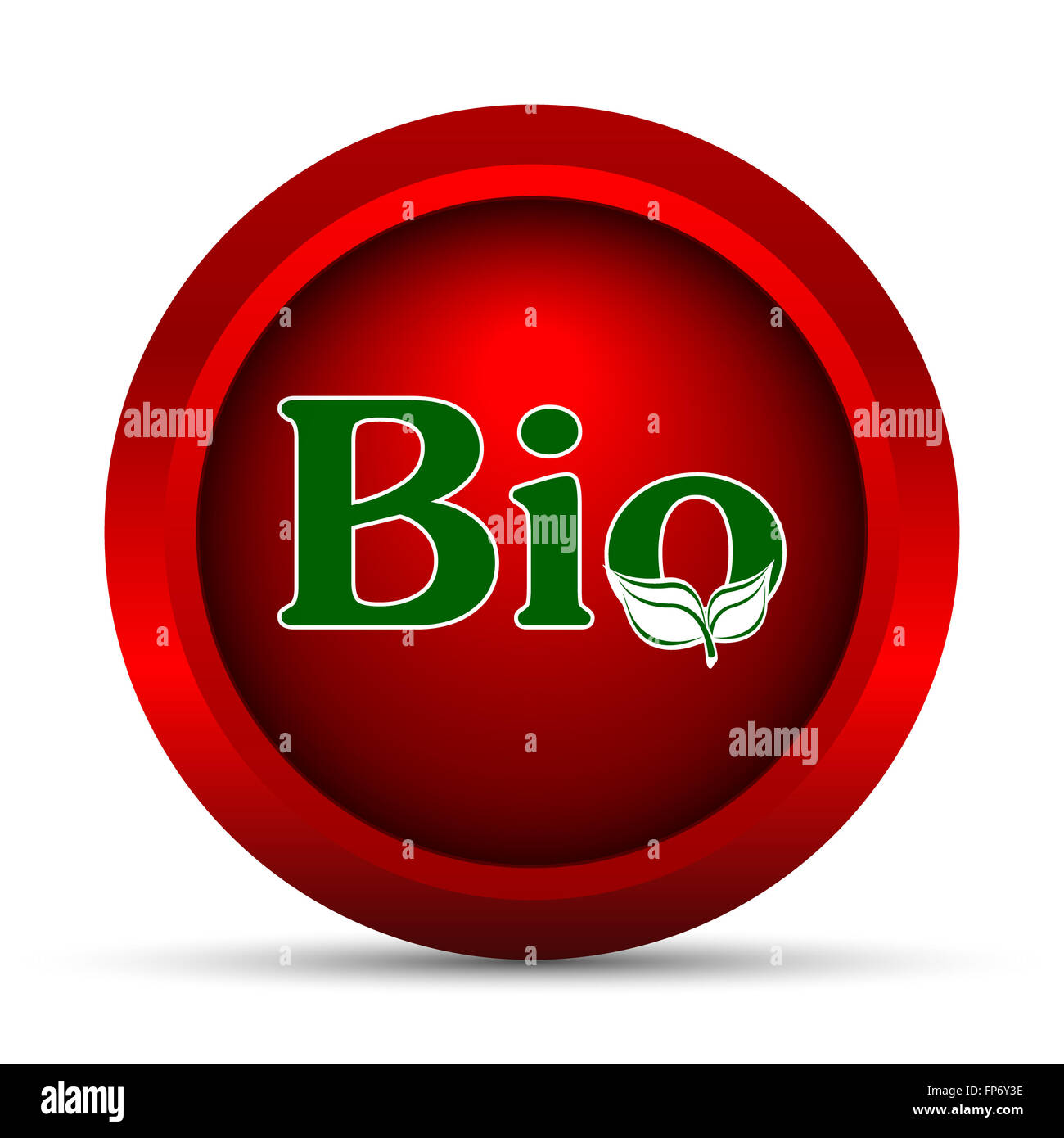 Bio icon. Internet button on white background Stock Photo - Alamy