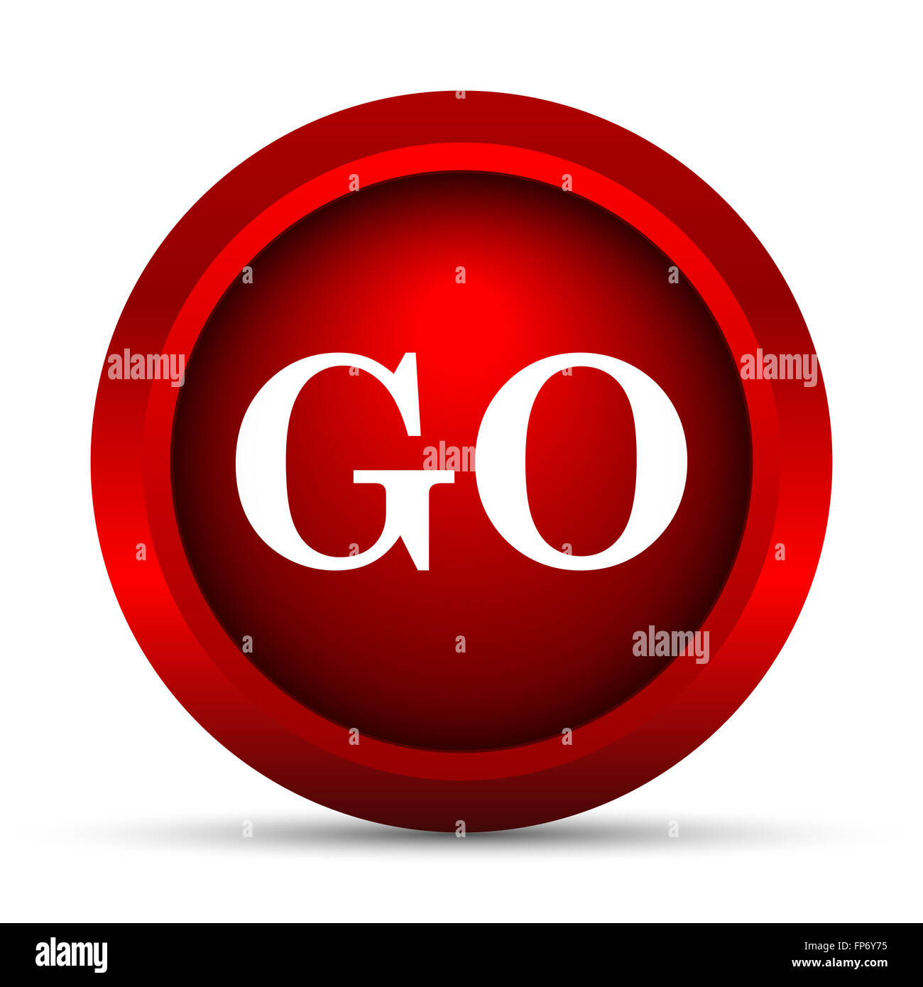 GO icon. Internet button on white background Stock Photo - Alamy