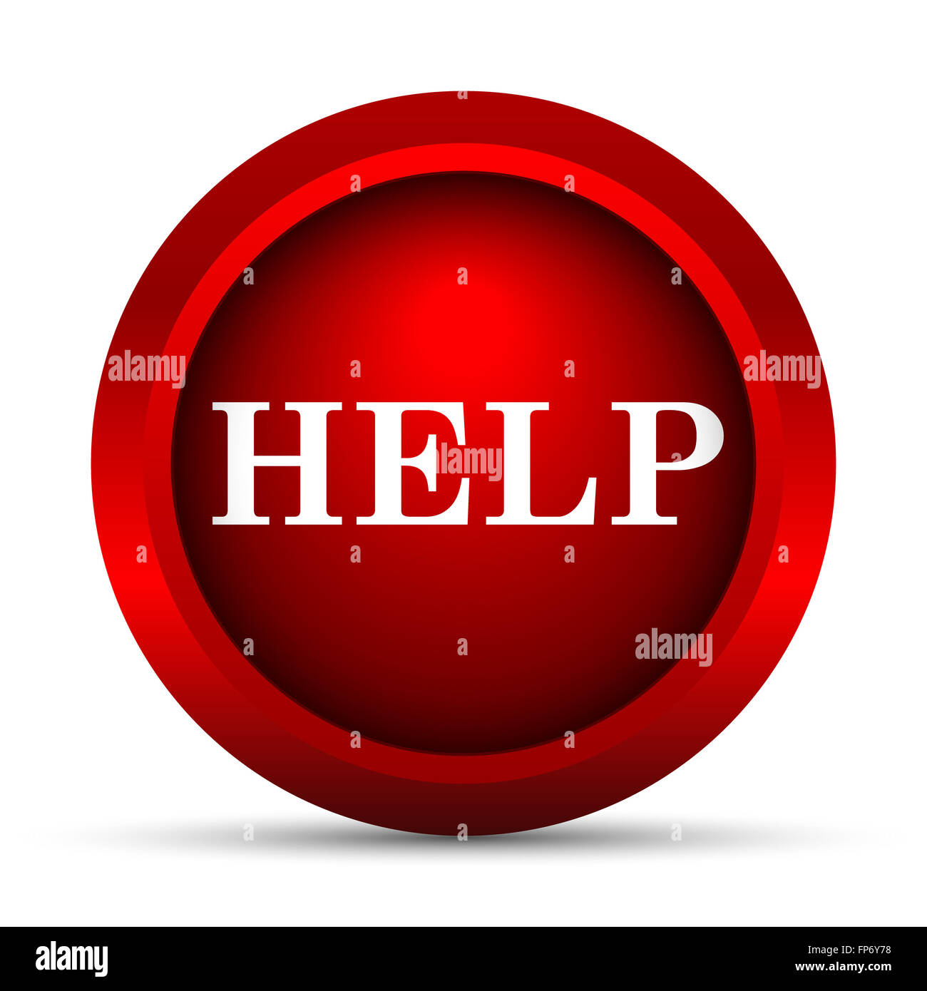 Help icon. Internet button on white background Stock Photo - Alamy
