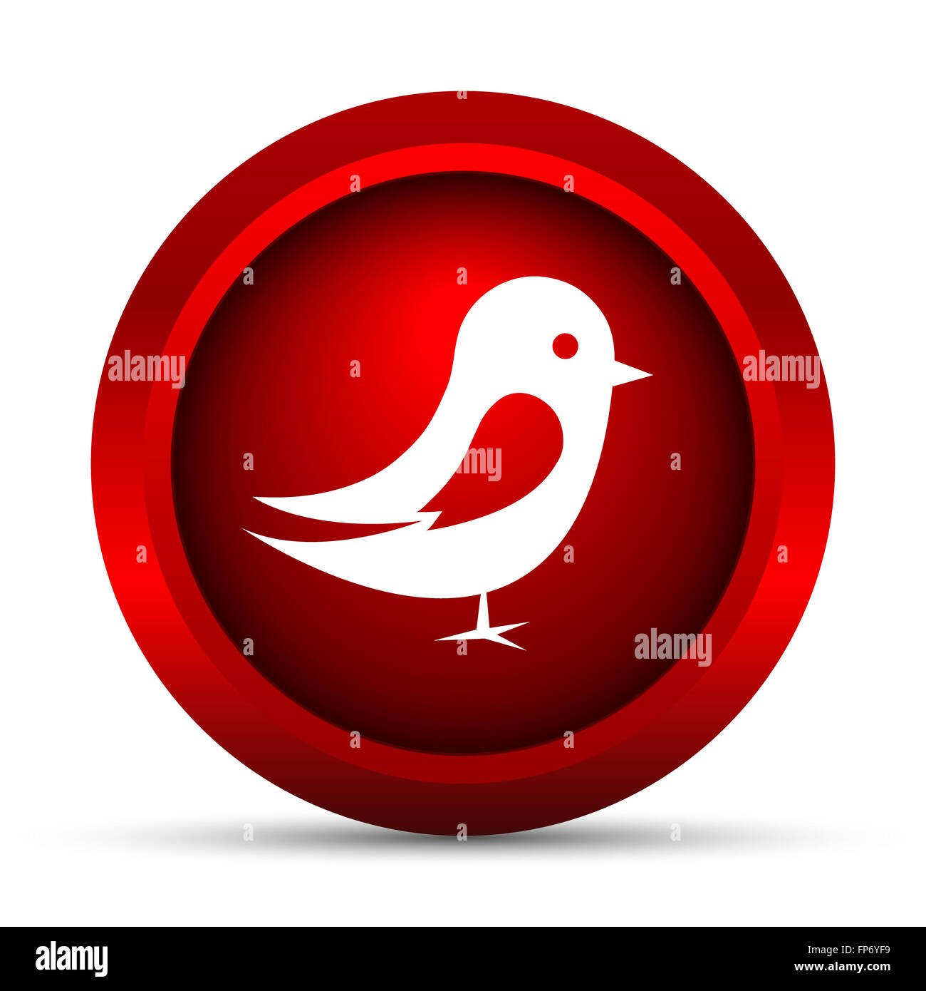 Bird icon. Internet button on white background Stock Photo - Alamy