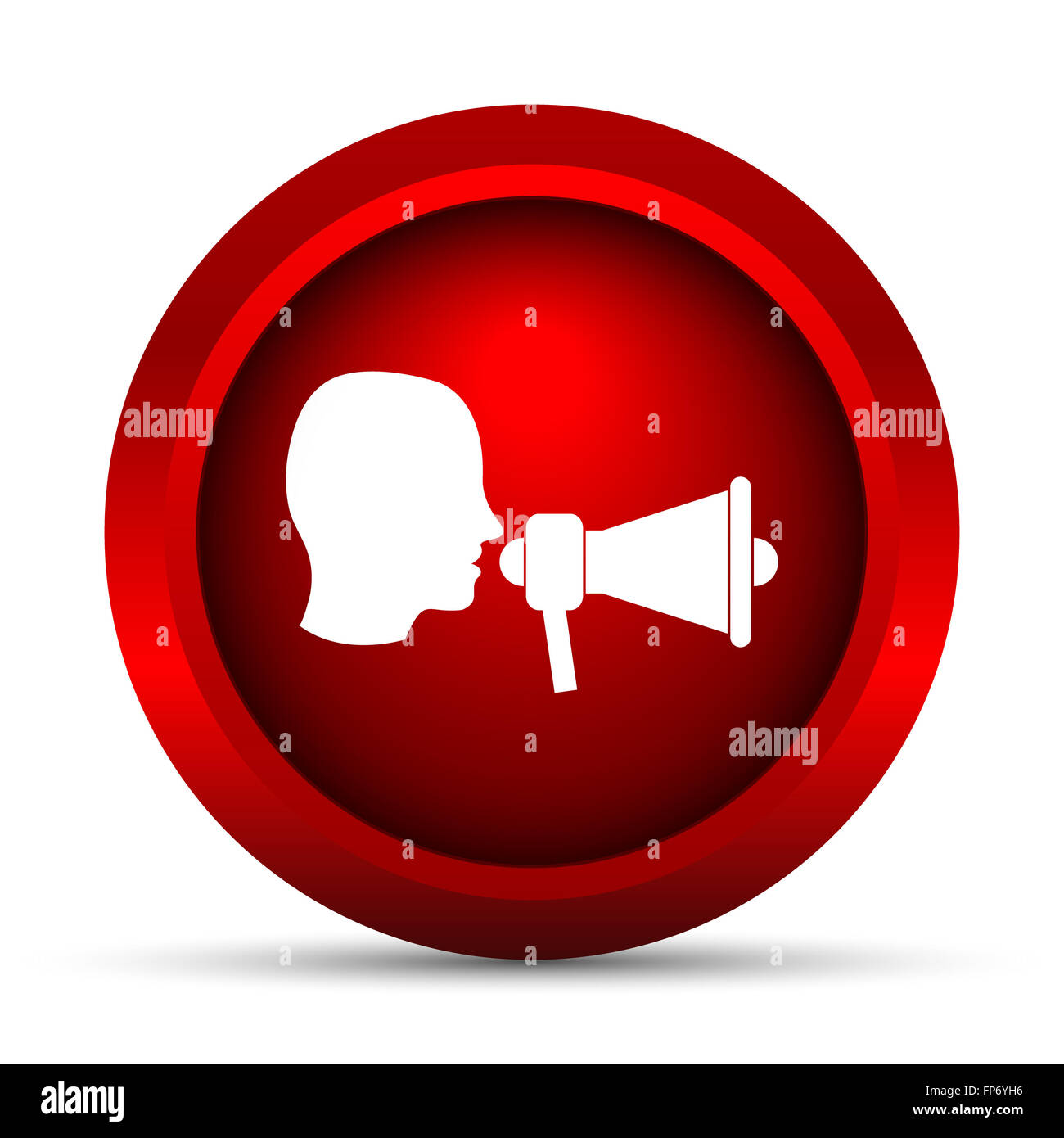 Megaphone icon. Internet button on white background Stock Photo - Alamy