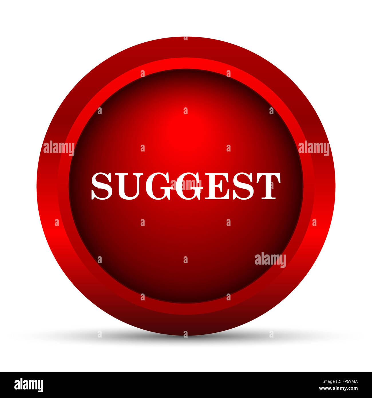 Suggest icon. Internet button on white background Stock Photo - Alamy