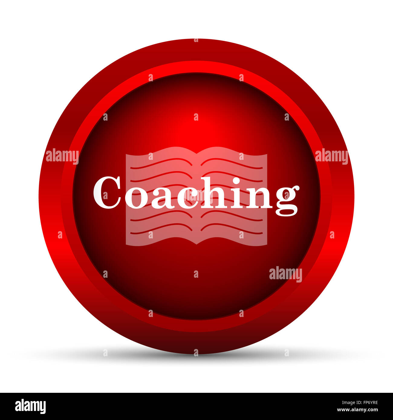 Coaching icon. Internet button on white background Stock Photo - Alamy