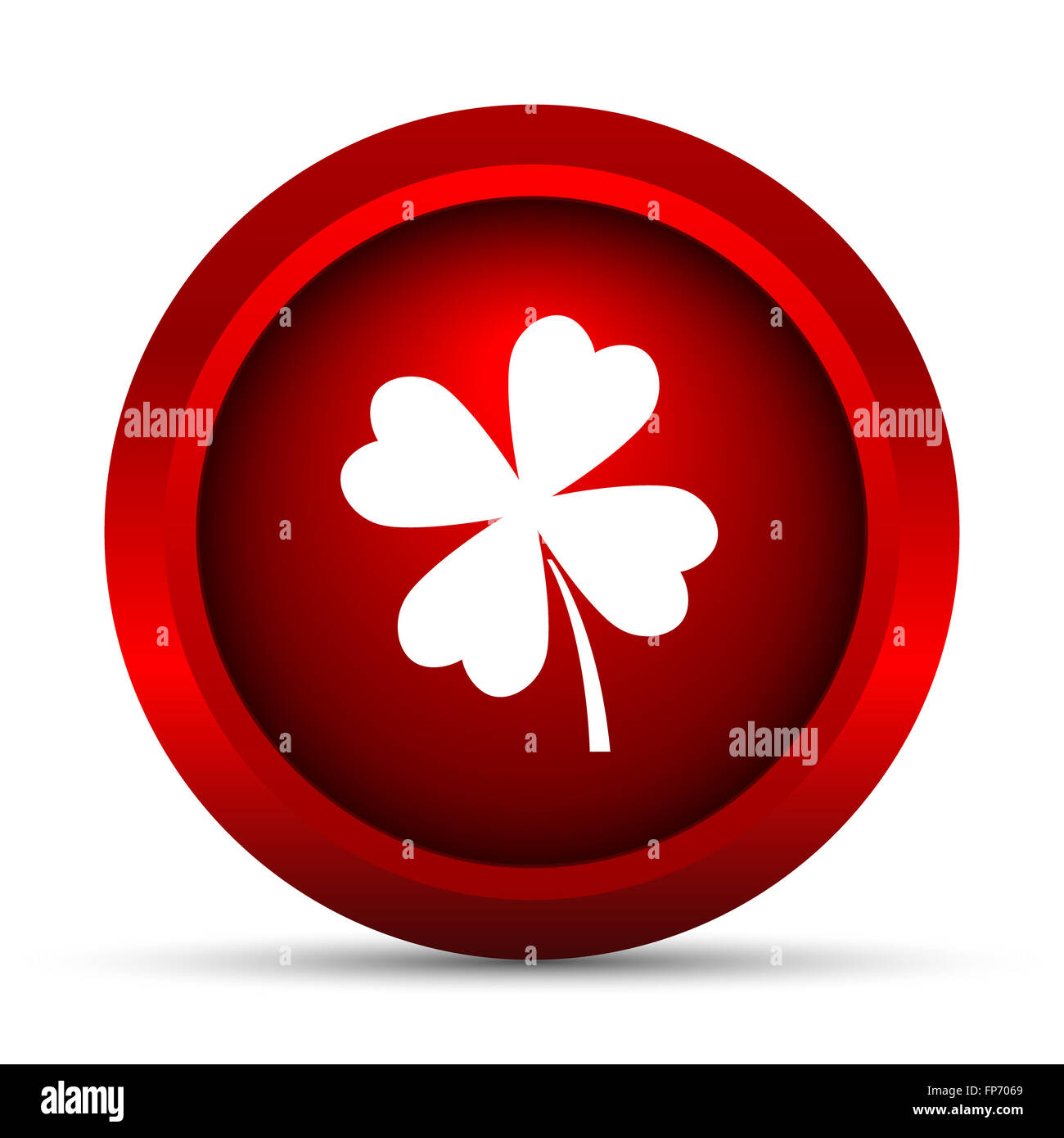 Clover icon. Internet button on white background Stock Photo - Alamy