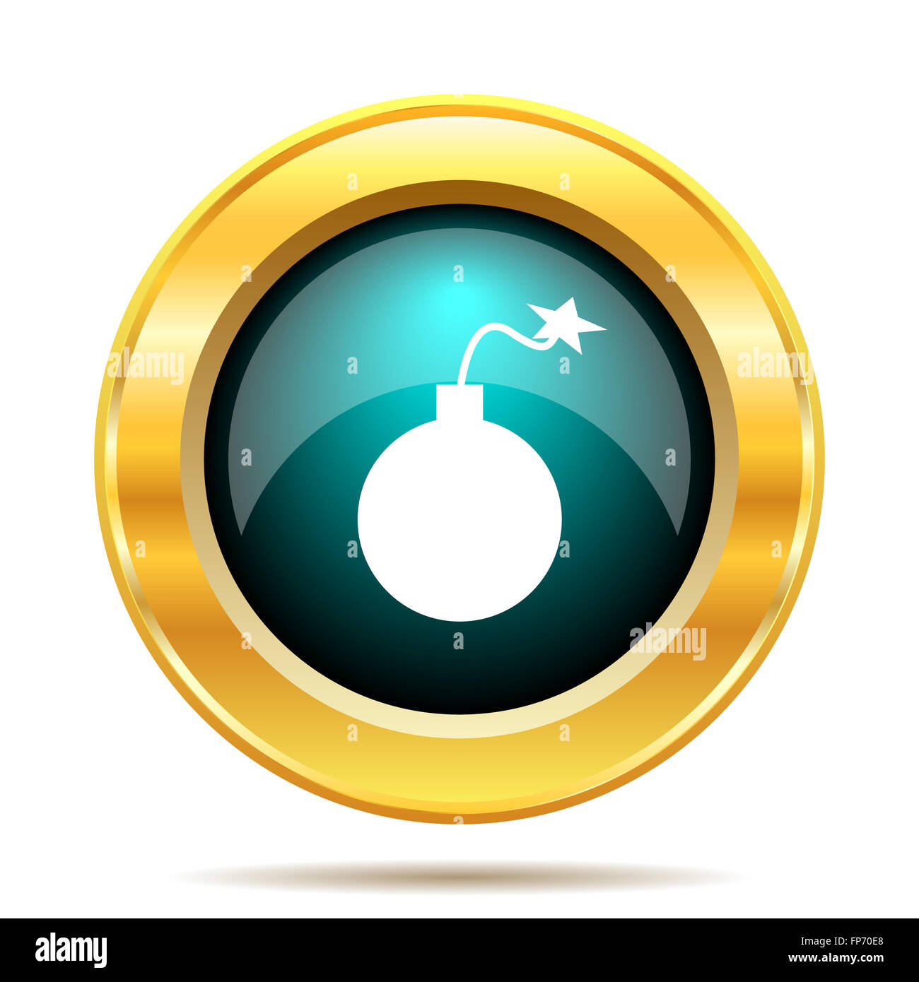 Bomb icon. Internet button on white background Stock Photo - Alamy
