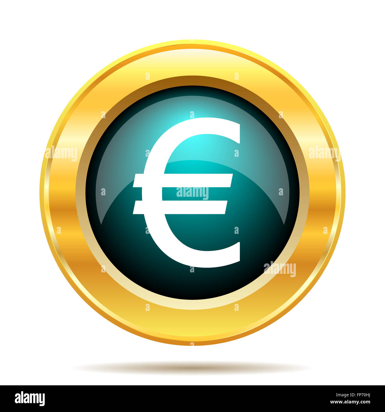 Euro icon. Internet button on white background Stock Photo - Alamy