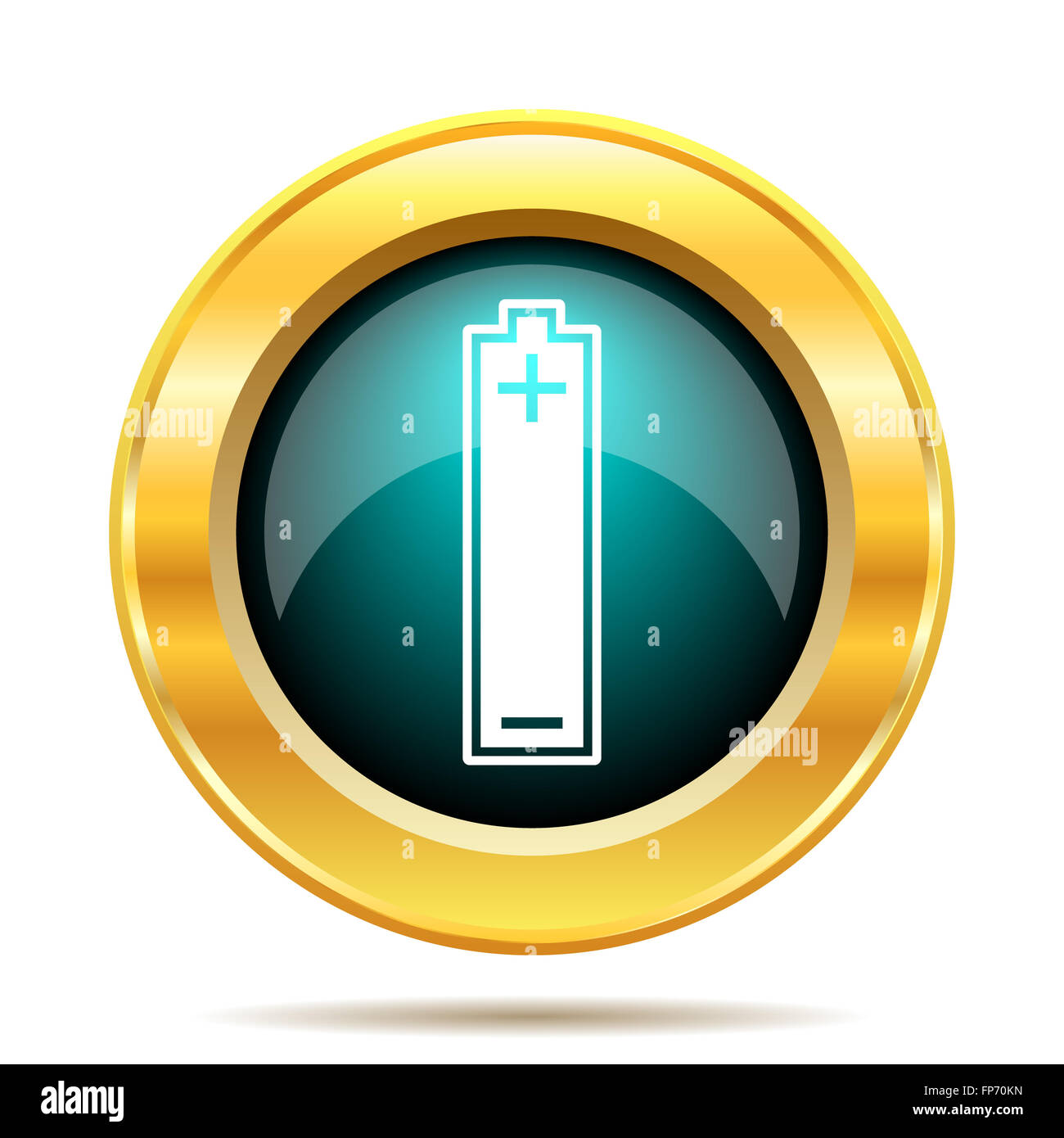 Battery icon. Internet button on white background Stock Photo - Alamy