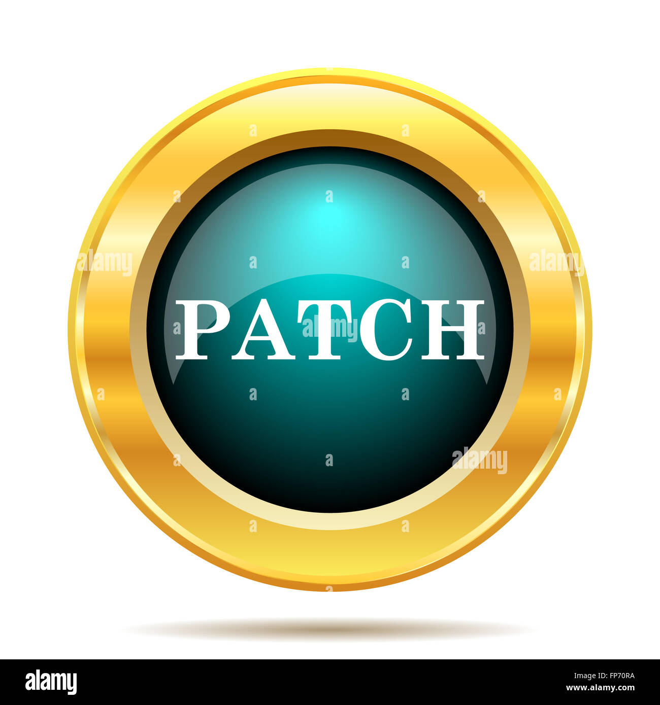 Patch icon. Internet button on white background Stock Photo - Alamy